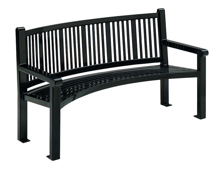 READING CURVED BENCH WITH BACK
