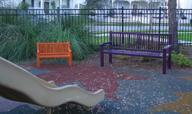 Reading benches for adults and children