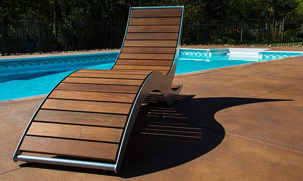 Loma Chaise Lounge with Ipe slats