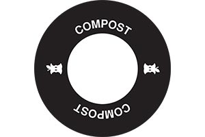 Standard compost decal on lid with icon