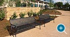 Pullman Benches with Back installed outside of a hospital