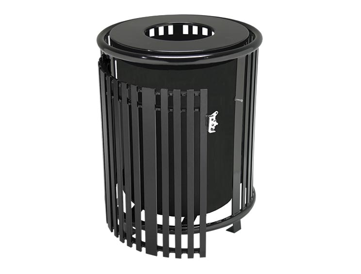 READING ROUND LITTER RECEPTACLE WITH DOOR