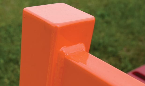 Closeup of weld on Breakwater Bench