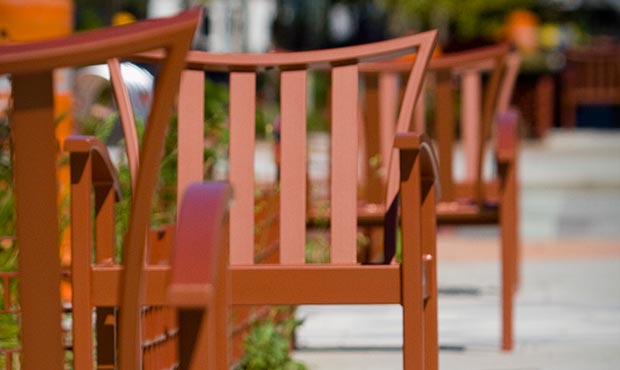 Exeter chairs down a street