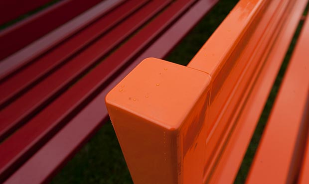 Breakwater bench closeup