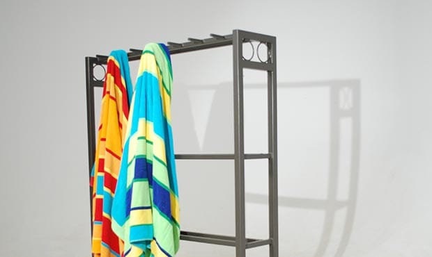 Custom Atlanta Towel Rack with towels