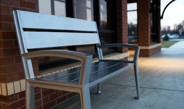 Everett Bench at transit stop