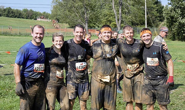 Keystone Ridge Designs employees participating in a Tough Mudder