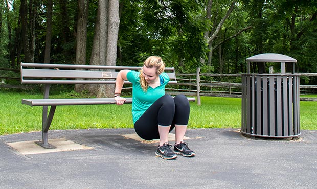 Tricep Dip exercise on a Penn Bench