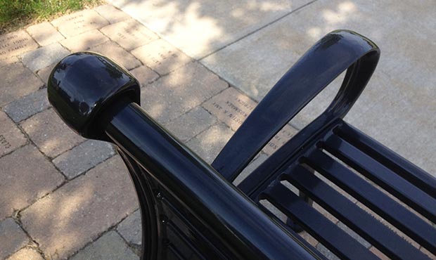 Close up of Schenley Bench with Back