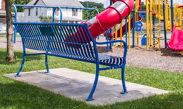 Pullman Bench with Back at a local playground