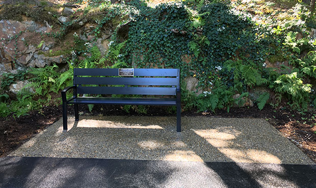 Bench installation that includes space for wheelchair access