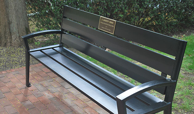 A newly installed Everett Longevity Bench