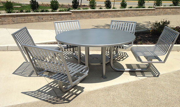ADA Accessible Easton Table Set on a college campus