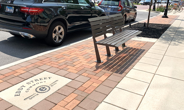Picture of Keystone Ridge Designs' bench on Eddy St.