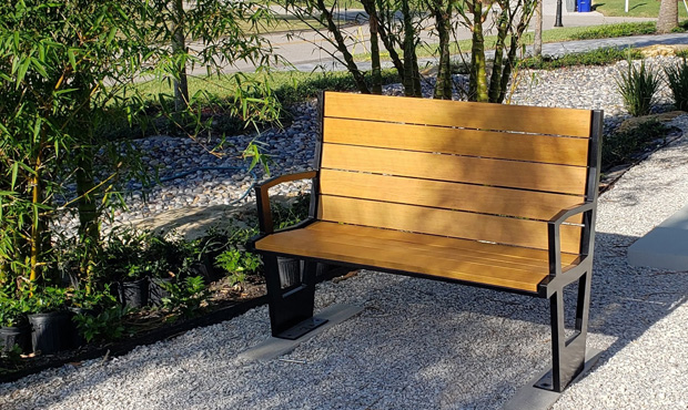 Picture of Wood Grain Aluminum Outdoor Site Furnishing