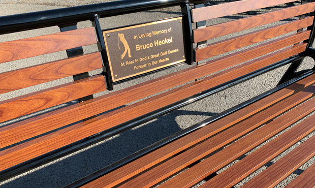 Picture of Wood Grain Aluminum Schenley Bench