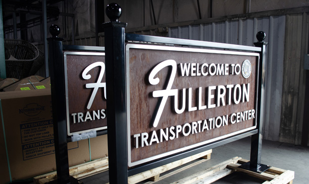 Picture of Keystone Ridge Designs Product on Site - Custom Fullerton Welcome Sign