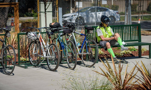 Picture of Keystone Ridge Designs Product on Site - Reading Bike Rack in Park