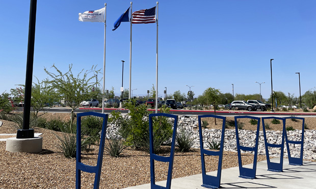 Reading Green Bench and Bike Rack