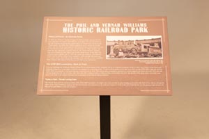 Information sign for Historic Railroad Park