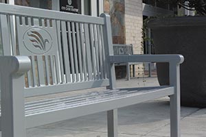 Reading Bench with Laser Cut