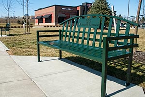 McCandless Crossing shopping center laser cut bench