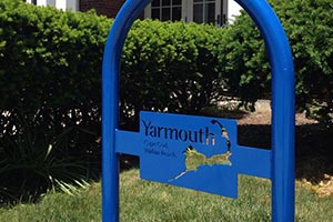 City logo on a Sonance Bike Rack