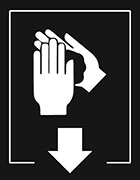 Hand Washing sign in black and white