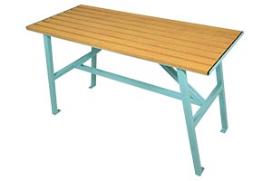 Wood Grain Aluminum Slats on Breakwater Harvest Table