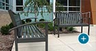 Exeter Benches with Back outside a local YMCA