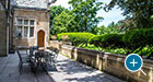 Study and relax in peace on a Sienna Table Set on an outdoor patio