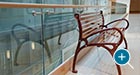 Schenley Bench with Back indoors at the student union center