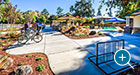 Reading Bicycle Racks dot the landscape of this public parklet