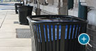 Dual Harmony receptacles offer all-in-one solutions for trash and recycling