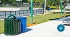 Custom laser cut Penn Dual Litter and Recycling Receptacle in Weston, FL