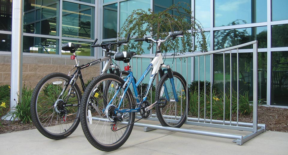 An Exeter Bike Rack allows commuting employees a place to park their ride