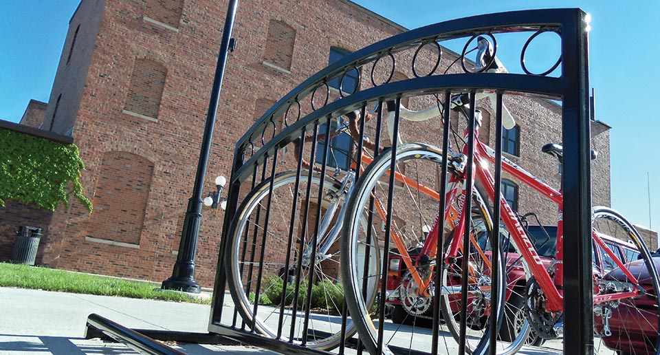 An Atlanta Bike Rack offers well designed outdoor bicycle parking