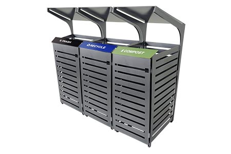 New Carson Litter and Recycling Receptacles