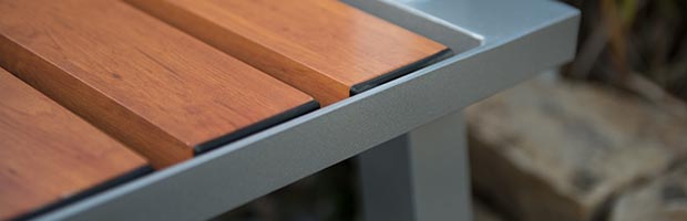 Custom designed Breakwater bench detail