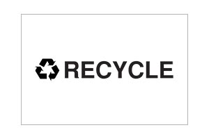 Standard Recycle Decal for receptacle lids
