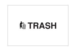 Standard Trash Decal for receptacle lids